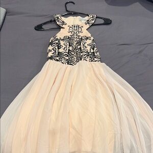Xtraordinary Black and Cream Formal Kids Dress